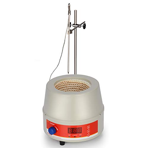 stonylab Elektrisch Heizmantel, Einstellbare Heiz- und Rührelelektromantel Elektrothermischer Heiz mantel Heating Mantle mit Magnetrührer und Digitale Temperaturregelung 220V/300℃ 250W - 500 ml von stonylab