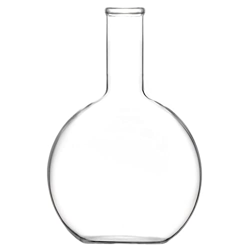 stonylab Flachboden Kochkolben mit Langem Hals, Labor Kolben aus Borosilikatglas FBF Schwere Wand mit Langem Hals, Flat Bottom Flask Labor Glaskolben - 2000ml (2L) von stonylab