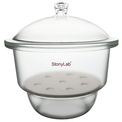 stonylab Glas Exsikkator, Labor Exsikkator mit Knopfabdeckung und Porzellanplatte ID:300 mm für Laborforschung stonylab Glas Exsikkator, Labor Exsikkator mit Knopfabdeckung und Porzellanplatte ID:300 mm für Laborforschung von stonylab