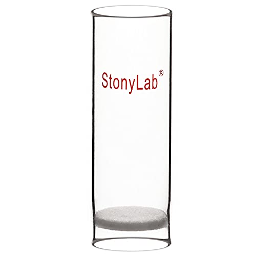 stonylab Glas Extraktionshülsen Soxhlet, Extraktionshülse aus Borosilikatglas Mittlerer Porosität mit 30 mm ID, 35 mm AD und 100 mm Höhe für Soxhlet Extraktionsapparate von stonylab