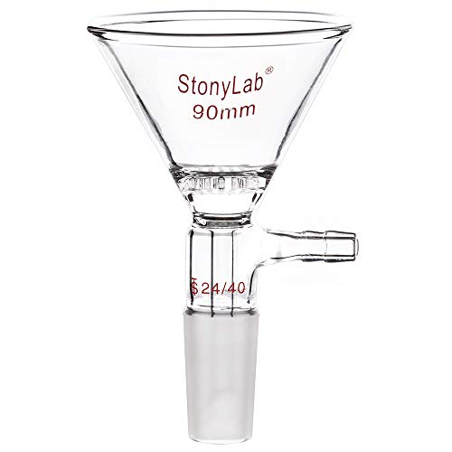 stonylab Glas Filter Trichter Borosilikatglas filter Trichter mit 90 mm Oberem Außenmaß, 24/40 Innengelenk Glasfiltertrichter von stonylab