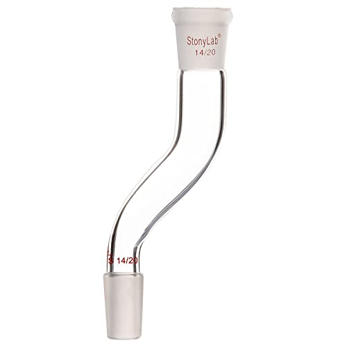 stonylab Glas Offset Laboradapter, Borosilikatglas Offset Adapter mit Standard 14/20 Gelenken für Laborversorgung von stonylab