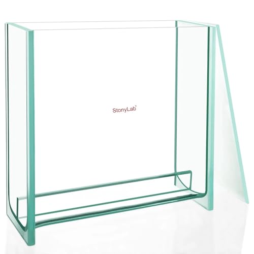 stonylab Glas Quadrat TLC Entwicklungstank, Schwerlast Borosilikat Chromatographie TLC Entwicklungskammer mit Deckel für Mehrfachplattenentwicklung, 200 x 200 mm von stonylab