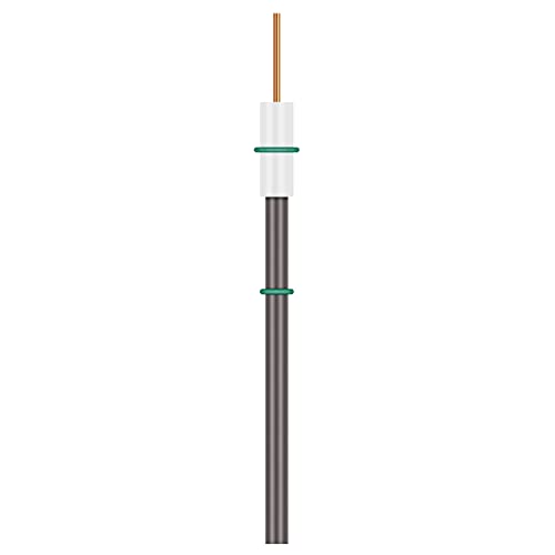 stonylab Graphitelektrode Stab, 99,95% Reinheit Graphit Elektrode Kathode Arbeitselektrode mit PTFE Adapter für Elektrolysezelle von stonylab