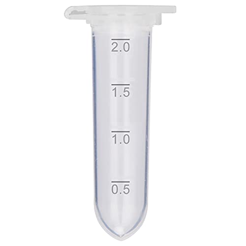 stonylab Mikro Zentrifugenröhrchen, 2 ml Polypropylen Abgestuft Transparent Kunststoff Zentrifuge Phiolen mit Flachem Schnappverschluss, Conical Centrifuge Tubes (2 ml, 200 Packs) von stonylab