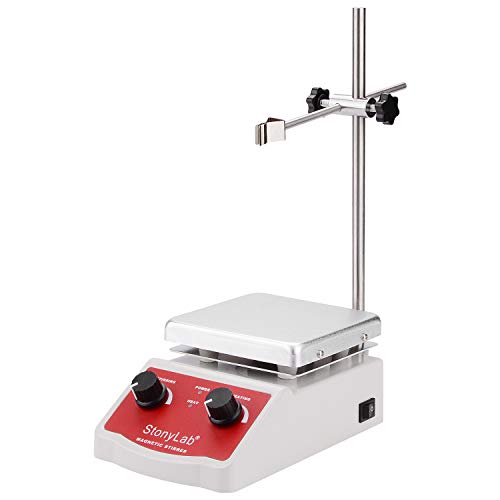 stonylab Magnetrührer mit Heizplatte, 380 °C max. Oberflächentemp., 2000 ml Kapazität, 100-2000 U/min, 180 W Heizleistung, 220 V von stonylab