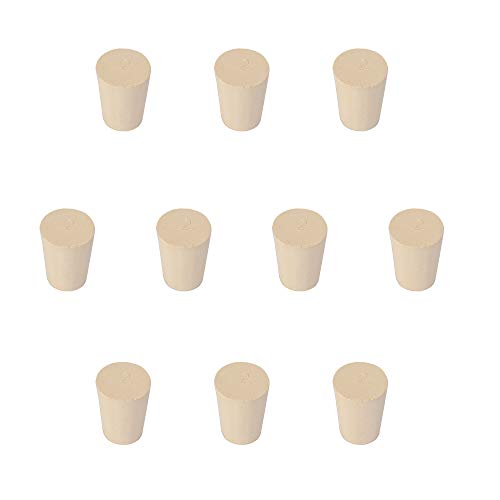 stonylab Vollgummi Stopper, 10 Stück 2# - 15mm x 20mm x 26mm - Weiß Keilförmig Labor Dichtung Gummistopper von stonylab