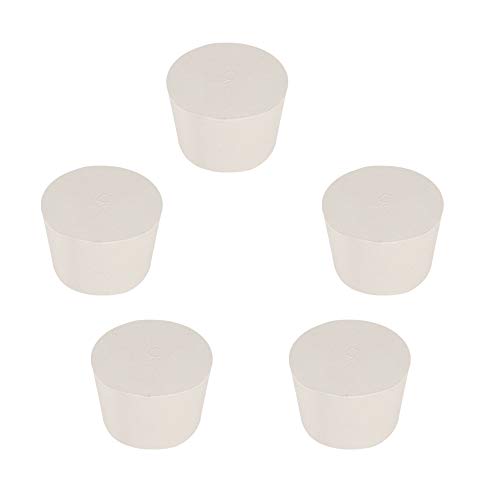 stonylab Vollgummi Stopper, 5 Stück 9# - 37mm x 45mm x 31mm - Weiß Keilförmig Labor Dichtung Gummistopper von stonylab