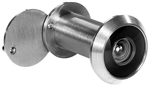 Stoppwerk Türspion Weitwinkel 200° mit Sichtschutz - Edelstahl Optik - Bohrloch Ø 16mm - Spion für 35-55mm Türen - Hochwertige Echtglaslinse Stoppwerk Türspion Weitwinkel 200° mit Sichtschutz - Edelstahl Optik - Bohrloch Ø 16mm - Spion für 35-55mm Türen - Hochwertige Echtglaslinse von stoppwerk