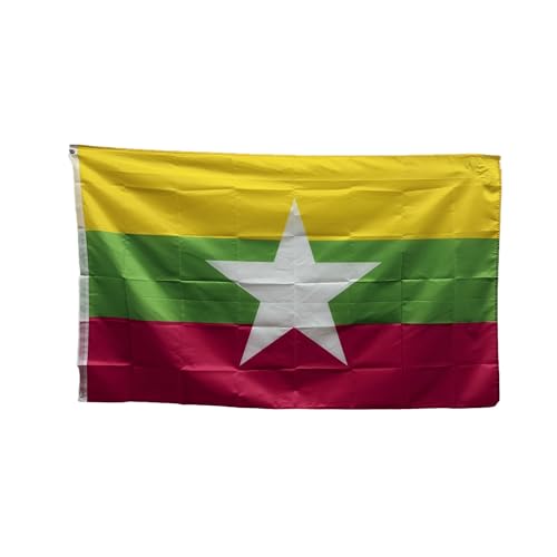 Stormflag Burma Flagge 3x5ft/90x150cm Polyester 90g mit zwei Messing Grommets und Doppelnäht Stormflag Burma Flagge 3x5ft/90x150cm Polyester 90g mit zwei Messing Grommets und Doppelnäht von stormflag