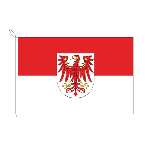 Stormflag Deutsche Brandenburg Flagge(20cmx30cm) Polyester Pongee 110g Seil und Schlaufe Polyester ，robust mit Strick & Schlaufe von stormflag