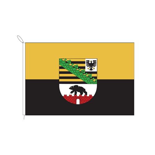 Stormflag Deutsche Sachsen - Anhalt Flagge (20cmx30cm) Polyester Pongee 110g/m² Seil und Schlaufe Polyester ，robust mit Strick & Schlaufe von stormflag