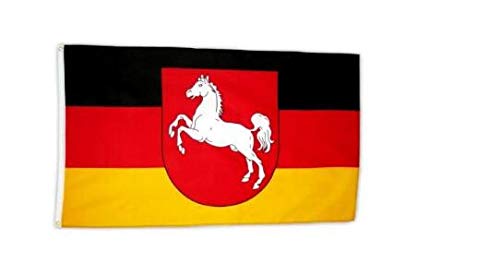 Stormflag Deutsche Weißes Pferd Flagge(90cmx150cm) Polyester Pongee 90g mit Ösen mit Doppelnadel genäht. von stormflag