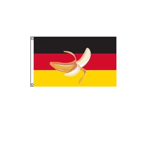 Stormflag Deutschland Banane Flagge 90x150cm Polyester 90g mit Ösen mit Doppelnadel genäht. von stormflag