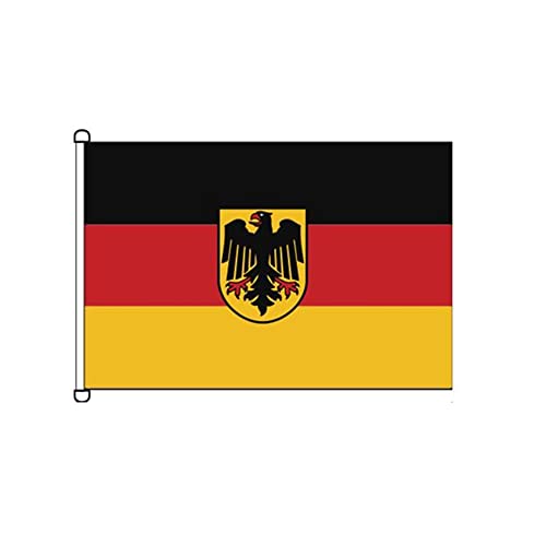 Stormflag Deutschland Fahne/Flaggen mit adler Schiffsflagge-Bootszubehör Motorboot Bootsfahne Deutschland 30x45cm Schiffsflaggentuch, 160g/m² Stoffgewich Doppel genäht mit D Haken von stormflag