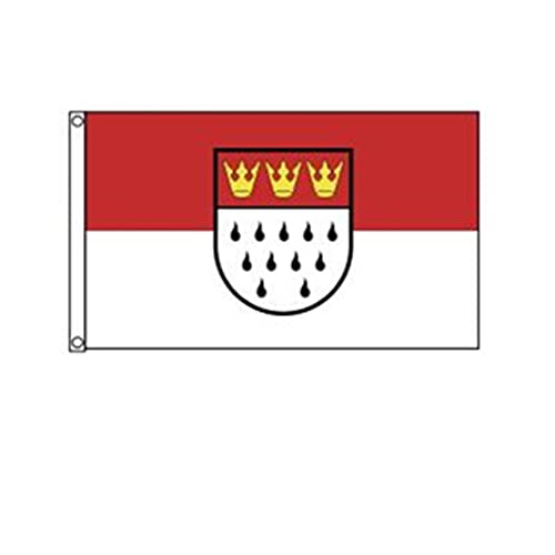 Stormflag Deutschland stadt koln Flagges 3x5ft Fahne Deutschland Stadt Köln 90cmx150cm Polyester 90g/m2 mit Ösen mit Doppelnadel genäht. von stormflag