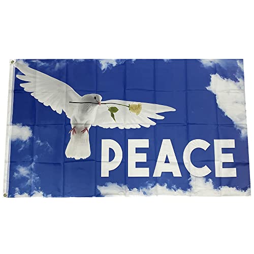 Stormflag Peace Flagge Friedenstaube Flagge Peace Fahne 90x150cm Peace Flagge 3x5ft Polyester 90g/m2 Dekorative Fahnen Außenbanner für Indoor Outdoor Dekoration von stormflag