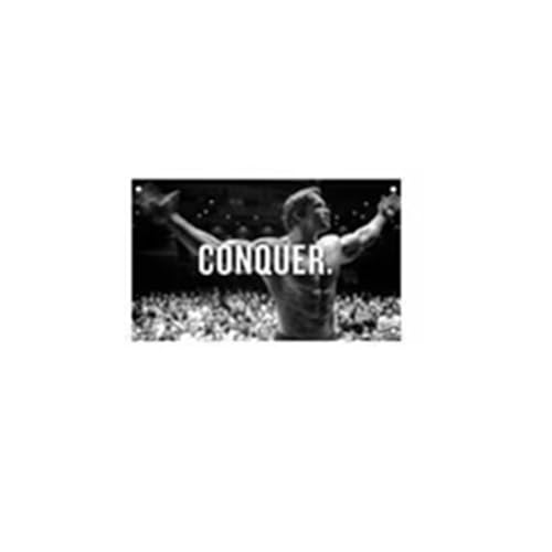 Stormflag Gym flagge 60x90cm Flagge für CONQUER 2x3ft Lustiges Fitness Poster Polyester 90g mit Ösen mit Doppelnadel genäht. von stormflag