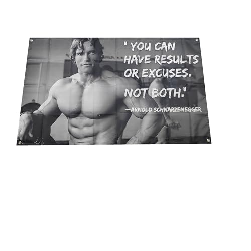 Stormflag Schwarzenegger flaggen 90x150cm Flaggen für Arnold Schwarzenegger 3x5ft Gym Motivation Lustiges Fitness Poster Polyester mit Ösen mit Doppelnadel genäht. von stormflag