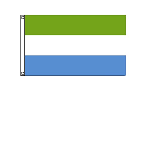 Stormflag Sierra leone flagge 90x150cm Flagge Sierra Leone 3x5ft Polyester 90g mit Ösen mit Doppelnadel genäht. von stormflag