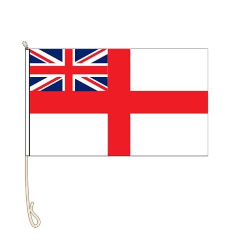 Stormflag Weiße Flagge der Marine, britische Streitkräfte, 90 x 150 cm, für den Außenbereich, schwer, 110D gestricktes Polyester, mit Seilschlaufe von stormflag
