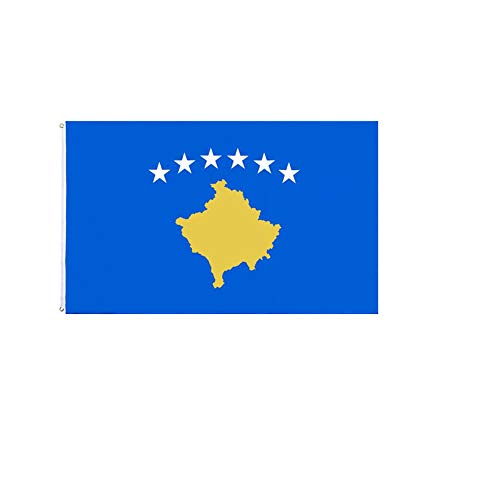 Stormflag Kosovo Flagge (90cmx150cm) Polyester Pongee 90g mit Ösen mit Doppelnadel genäht. von stormflag