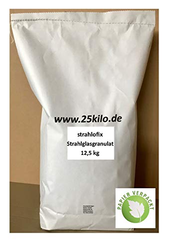 12,5 kg Strahlmittel strahlofix Glasgranulat gebrochenes Glas (100-200 µm (0,1-0,2mm) von strahlofix