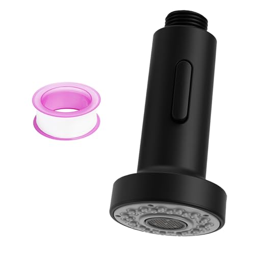 1 Stück Brausekopf Küchenarmatur, Wasserhahn Aufsatz ， Küchenarmaturen Ersatz Brausekopf, Pull Out Küchenarmaturen Ersatz Brausekopf， Mit 1Rollen Abdichtendes Rohmaterialband von streeHerjjkeA1
