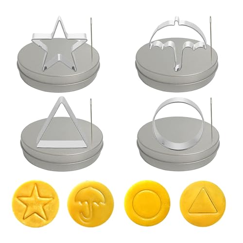 12er-Set Edelstahl-Ausstechformen für Honigwaben-Kekse,- Professionelle Backformen für Zuckergussgebäck mit 0,8mm Stärke (Lebensmittelecht, K-Drama Style),Cookie Cutters for Korean Dalgona Biscuits von streeHerjjkeA1
