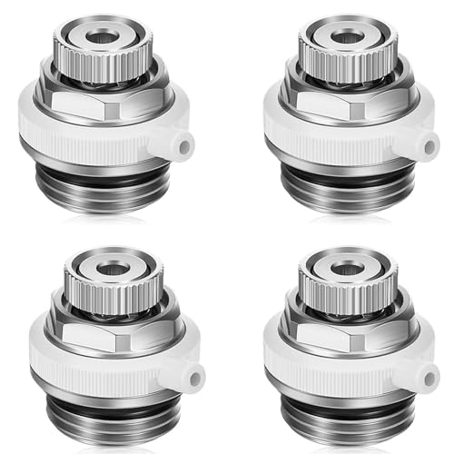 4er-Set Automatische Heizkörperentlüfter,automatischer Heizkörper-Entlüftungsventil 1/2'' selbstdichtend,Automatischer Heizkörper-Entlüfter im 4er-Set, für 1/2"-Anschluss von streeHerjjkeA1