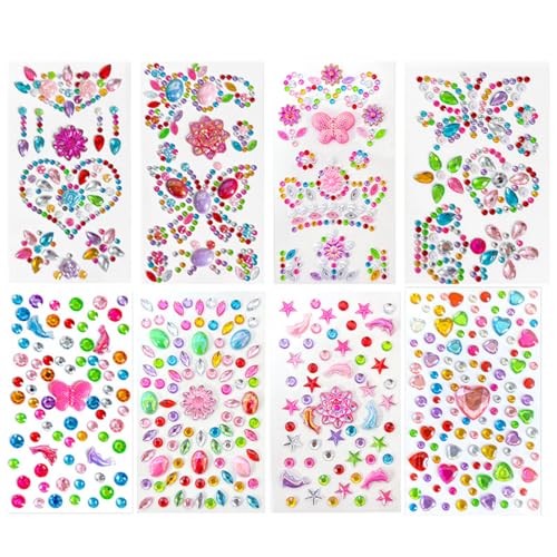8 Blätter Glitzersteine Selbstklebend,Strasssteine Selbstklebend,Acryl Bunt Selbstklebende Schmucksteine,Farben Diamant-Aufkleber,Glitzersteine Selbstklebend 8 Blätter Glitzersteine Selbstklebend,Strasssteine Selbstklebend,Acryl Bunt Selbstklebende Schmucksteine,Farben Diamant-Aufkleber,Glitzersteine Selbstklebend von streeHerjjkeA1