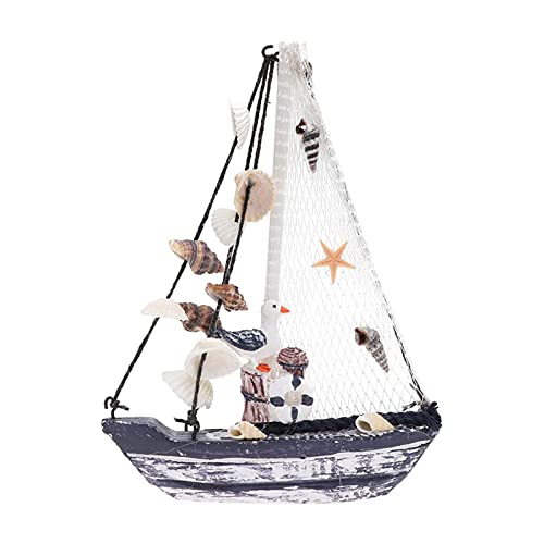 Holz-Segelboot-Modell Boot Deko Dekorationen Nautische Maritime Anker Muschel Nautische perfekt für Strand Meer Urlaubsdeko Holz Segelboote Modell mit Fischernetz Holz-Segelboot-Modell Boot Deko Dekorationen Nautische Maritime Anker Muschel Nautische perfekt für Strand Meer Urlaubsdeko Holz Segelboote Modell mit Fischernetz von streeHerjjkeA1