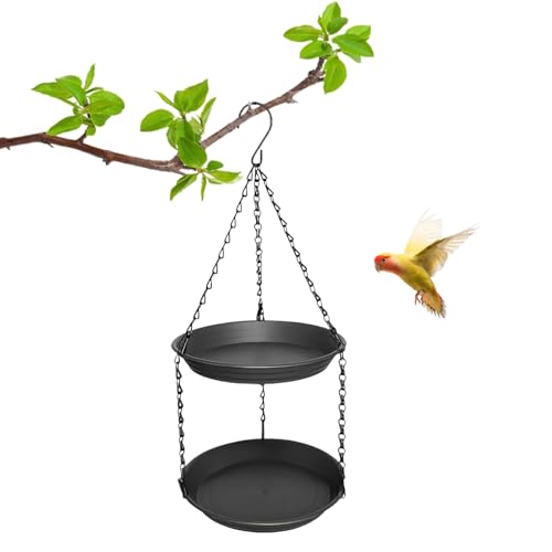 Vogeltränke Hängend, Vogelfutterspender zweistufige Ausführung,für Vögel-Vögel futterstelle zur ganzjährigen-Vogeltränke hängend,Hängender Vogelfutterspender für Außenbereich Garten Dekoration, Grau. Vogeltränke Hängend, Vogelfutterspender zweistufige Ausführung,für Vögel-Vögel futterstelle zur ganzjährigen-Vogeltränke hängend,Hängender Vogelfutterspender für Außenbereich Garten Dekoration, Grau. von streeHerjjkeA1