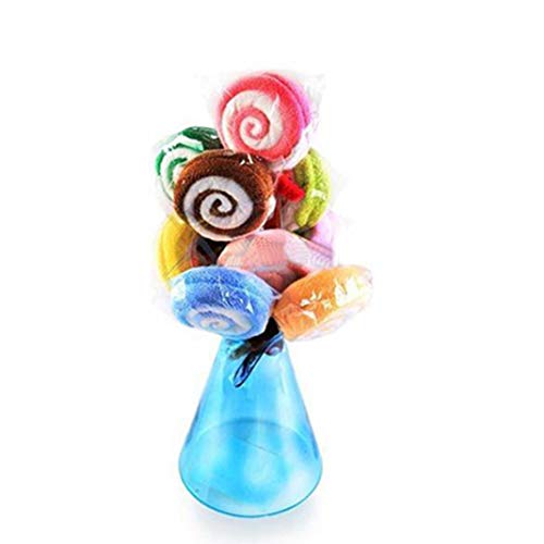 strimusimak Handtuch Waschlappen Dusche zufällige Farbe Candy Lollipop Form Hochzeit Gunsten Geschenk von strimusimak
