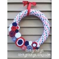 Anker 4. Juli Kranz Handgemachte Vaterlands-Filzblumen Anker 4. Juli Kranz Handgemachte Vaterlands-Filzblumen von stringnthings