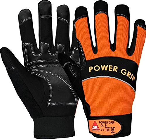 POWER GRIP Sicherheitshandschuhe schwarz/orange - Neoprene - Größen 9 bis 11, Schwarz, Größe 11 (XXL) x 1 Paar von strongAnt