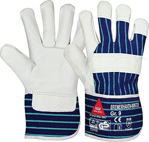 strongAnt - BREMERHAVEN-WINTER Arbeitshandschuhe aus Vollleder, Winter-Handschuhe, Sicherheitshandschuh - TÜV GS-Größe:11 von strongAnt