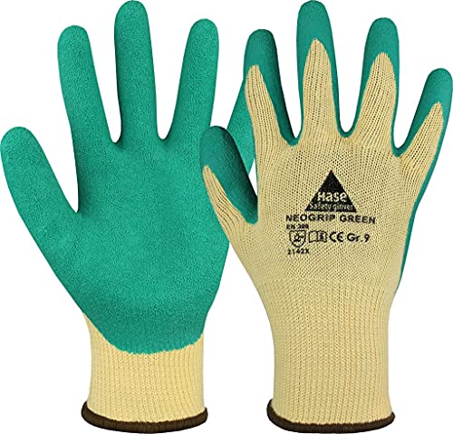 strongAnt NEOGRIP GREEN Arbeitshandschuhe aus Latex, solide Montagehandschuhe, schnitt- und rutschfeste Gartenhandschuhe für Damen und Herren - Größe:8 von strongAnt