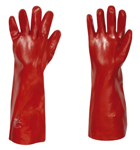 10 Paar PVC Handschuhe 45 cm rot EN 388 stronghand® Columbia EN 420:1994, EN 388:1994 von stronghand