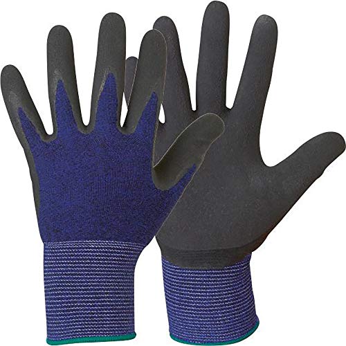 12 Paar Latex beschichtete Handschuhe Stronghand *SCOTT* blau/schwarz - angenehm leichter Kälteschutz von stronghand