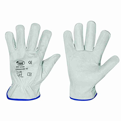 12 Paar Rindvollleder-, Driver Handschuhe, Schutzhandschuhe Stronghand *CLASSIC SILVERSTONE* naturfarben von stronghand