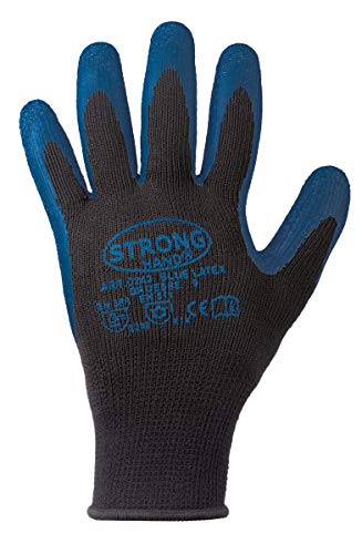 12 Paar Winter-Handschuhe Blue Latex Stronghand® Größe 10 von stronghand