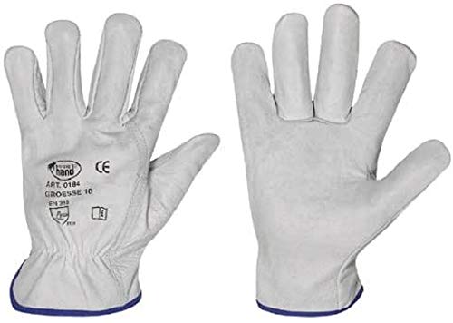 HandschuhMan. 12 Paar Arbeitshandschuhe aus weichem Rindleder Fahrerhandschuhe von StrongHand Gr. 8-12 (10/XL) von Stronghand