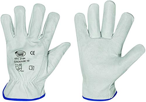 HandschuhMan. 3 Paar Arbeitshandschuhe aus weichem Rindleder Fahrerhandschuhe von StrongHand Gr. 8-12 (10/XL) von StrongHand