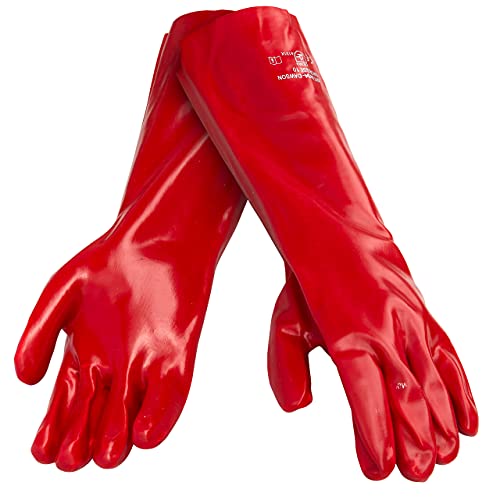 HandschuhMan. Dicke Gummihandschuhe aus PVC in verschiedenen Längen, Schulterlang und kürzer (60 cm) von stronghand