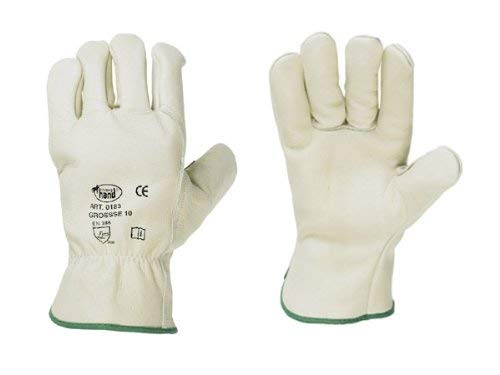 HandschuhMan. Winter Arbeitshandschuhe aus Rindleder komplett mit Molton gefüttert, Gr. 9-11 Plus 1 Paar Gehörschutzstöpsel von 3M (11/XXL) von StrongHand