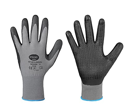 Handschuhe mit Noppen im 12er Pack (10/XL) von stronghand