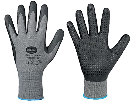 Handschuhe mit Noppen im 12er Pack (9/L) von stronghand