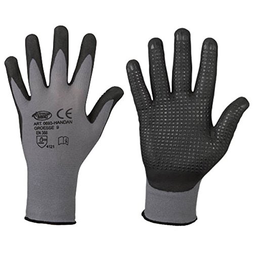 Nitril-Handschuhe Handan Genoppt | Nahtlos | Größe 6-11 | Griffig | EN 388 | Flexibler Arbeitshandschuh | Top Preis Top Qualität (9) von Stronghand