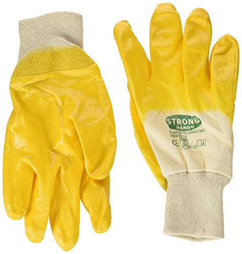 Feldtmann 0550-10H Handschuhe Gr.10, YELLOWSTAR NITRIL MIT Strickbund, Gelb, Größe 10 (2 Stück) von Feldtmann